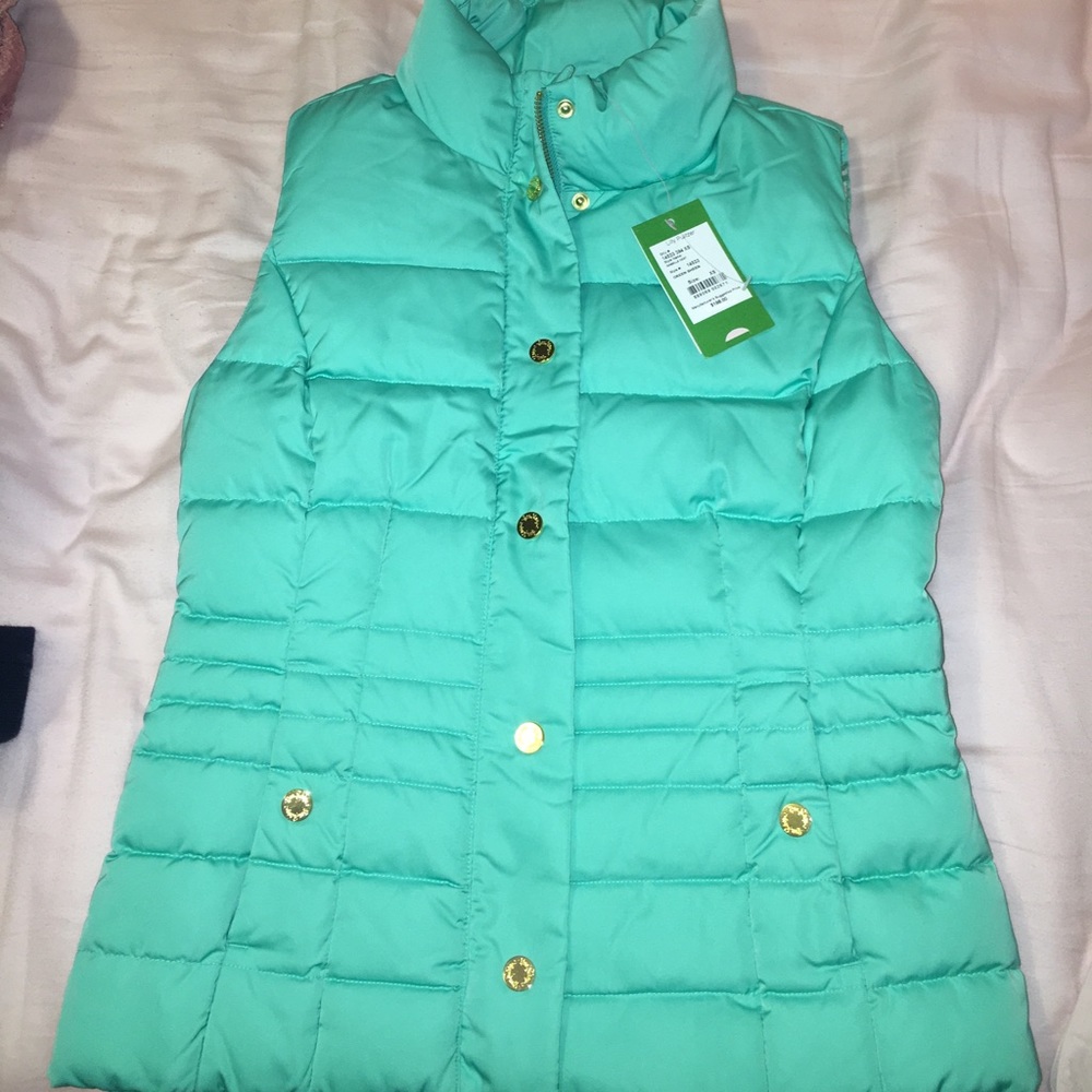 Lilly Pulitzer green puffer vest